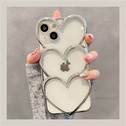 Case corazones plata